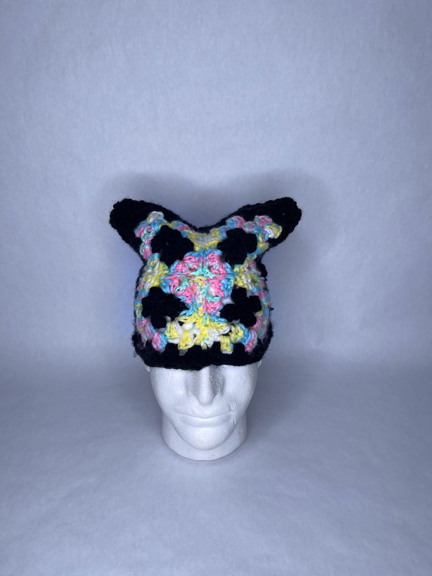 Vibrant Bloom Cat Beanie